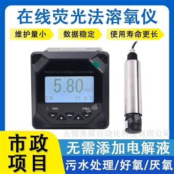 在线溶氧仪污水处理荧光法膜法溶解氧分析仪
