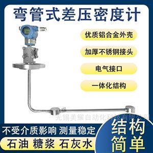 在线差压密度计侧装管道插入式浓度测量仪