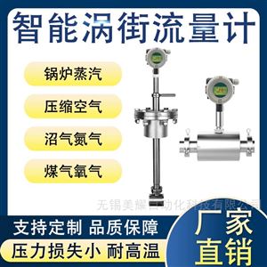 涡街流量计蒸汽高精度气体压缩空气氮气智能