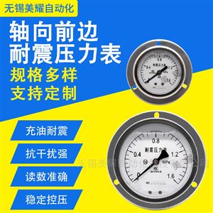 不锈钢压力表螺纹法兰连接1.6mpa真空表