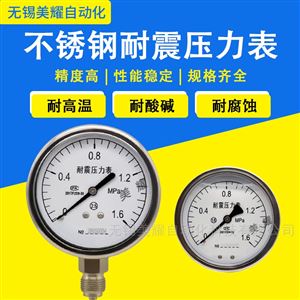 不锈钢耐震压力表防腐防锈高温蒸汽表