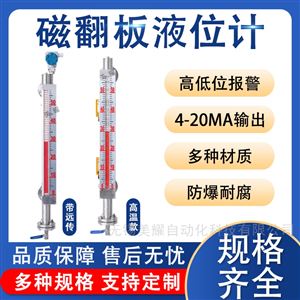 磁翻板液位计带远传水位计油位计侧装顶装